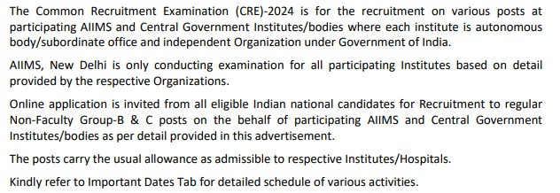 AIIMS Group B and C Recruitment 2025 Notification